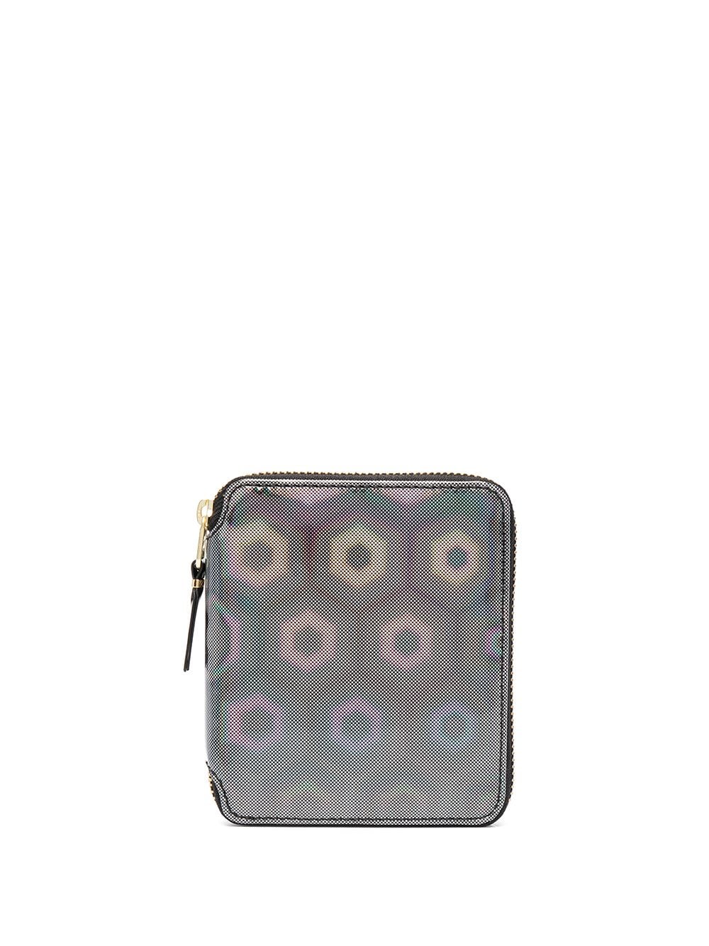 Comme Des Garçons Wallet holographic zipped wallet - Black von Comme Des Garçons Wallet