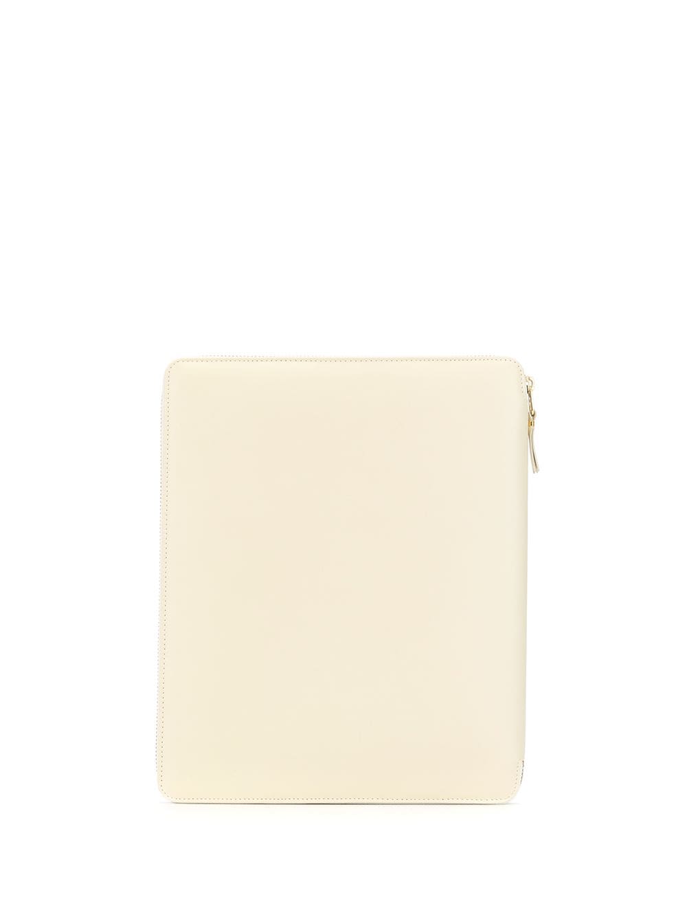 Comme Des Garçons Wallet leather laptop case - White von Comme Des Garçons Wallet
