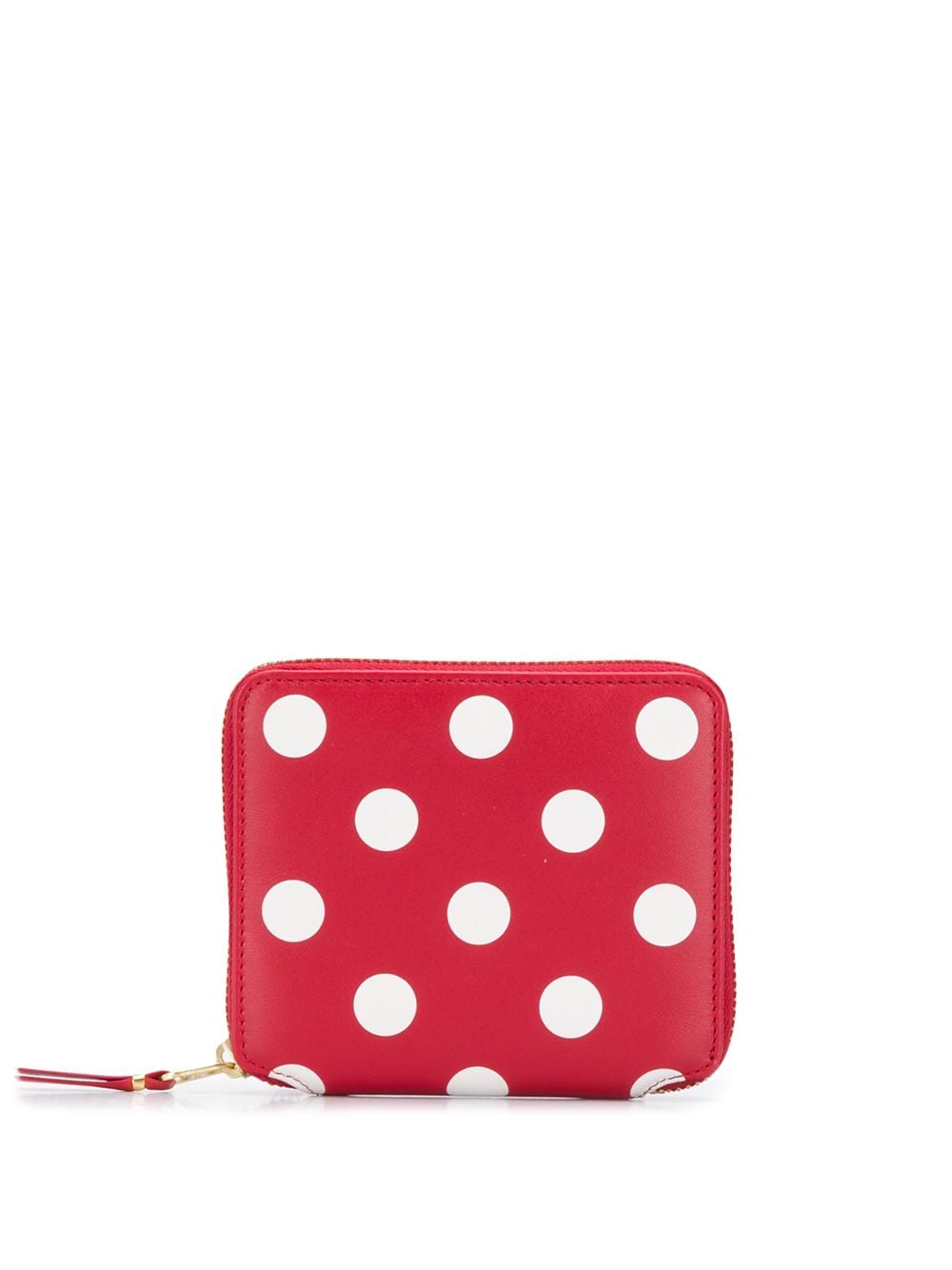 Comme Des Garçons Wallet polka-dot leather wallet - Red von Comme Des Garçons Wallet