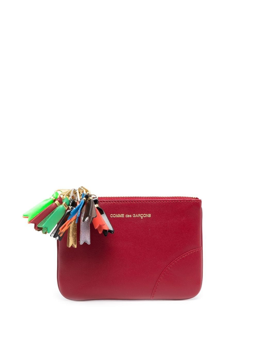 Comme Des Garçons Wallet zip-detailing leather wallet - Red von Comme Des Garçons Wallet
