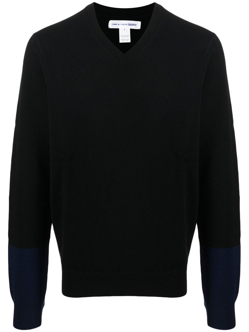 Comme Des Garçons Shirt V-neck long-sleeve jumper - Black von Comme Des Garçons Shirt