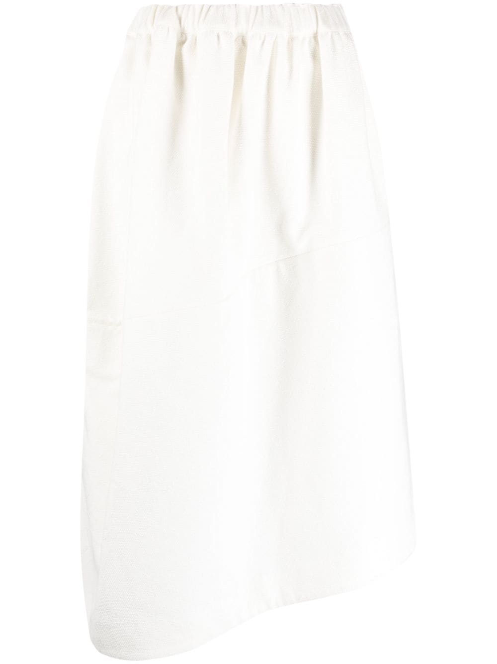 Comme Des Garçons asymmetric cotton midi skirt - White von Comme Des Garçons