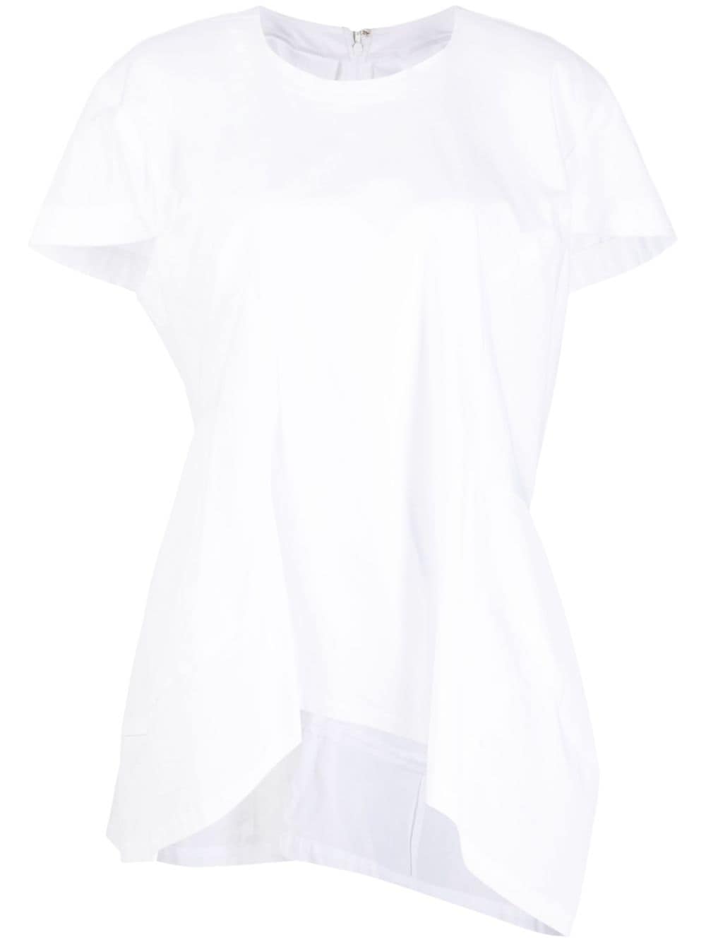 Comme Des Garçons asymmetric-design panelled T-shirt - White von Comme Des Garçons