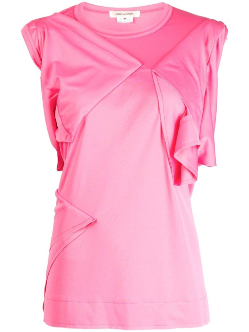 Comme Des Garçons asymmetric folded-detailing tank top - Pink von Comme Des Garçons