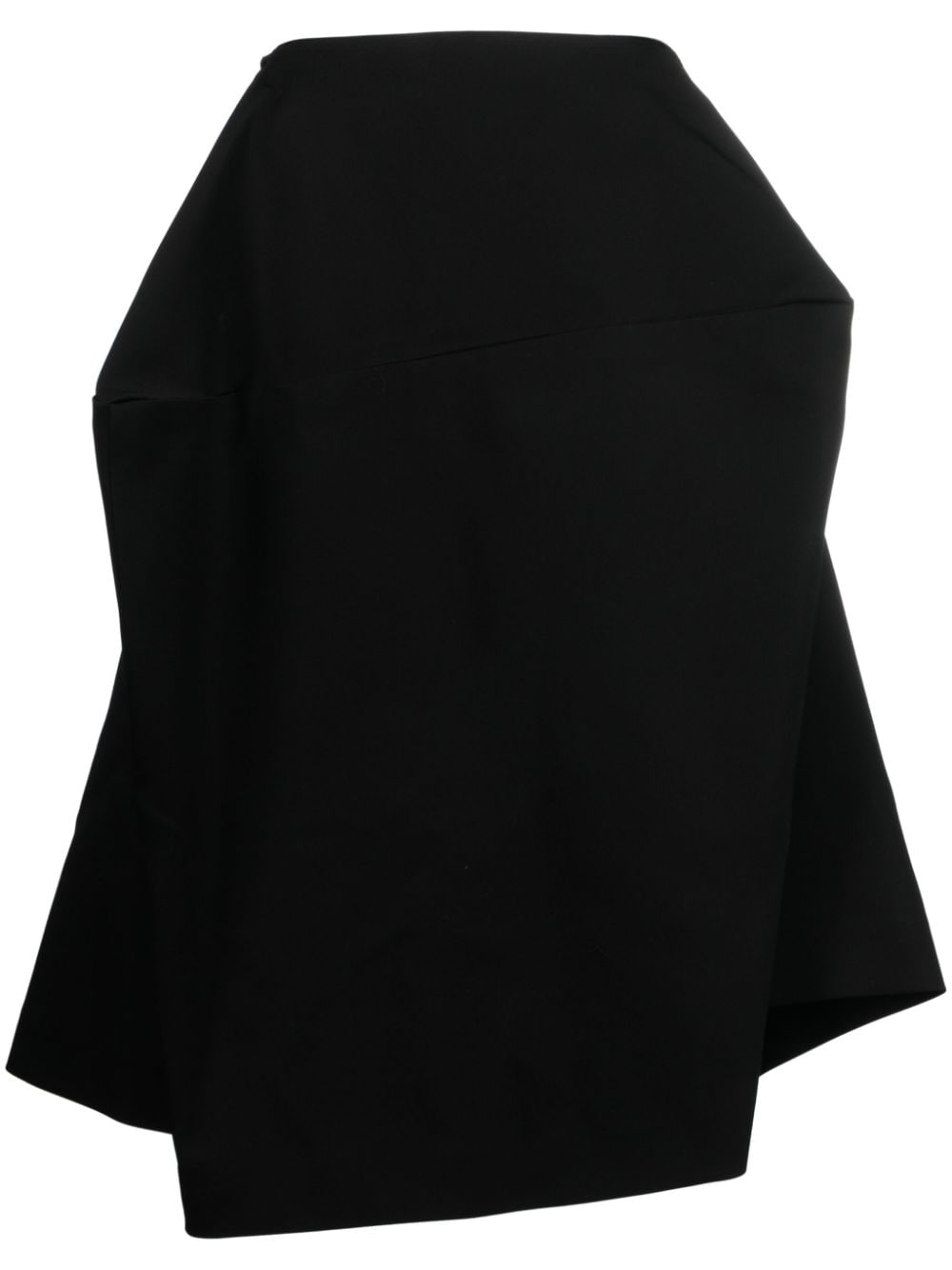 Comme Des Garçons asymmetric wool midi skirt - Black von Comme Des Garçons