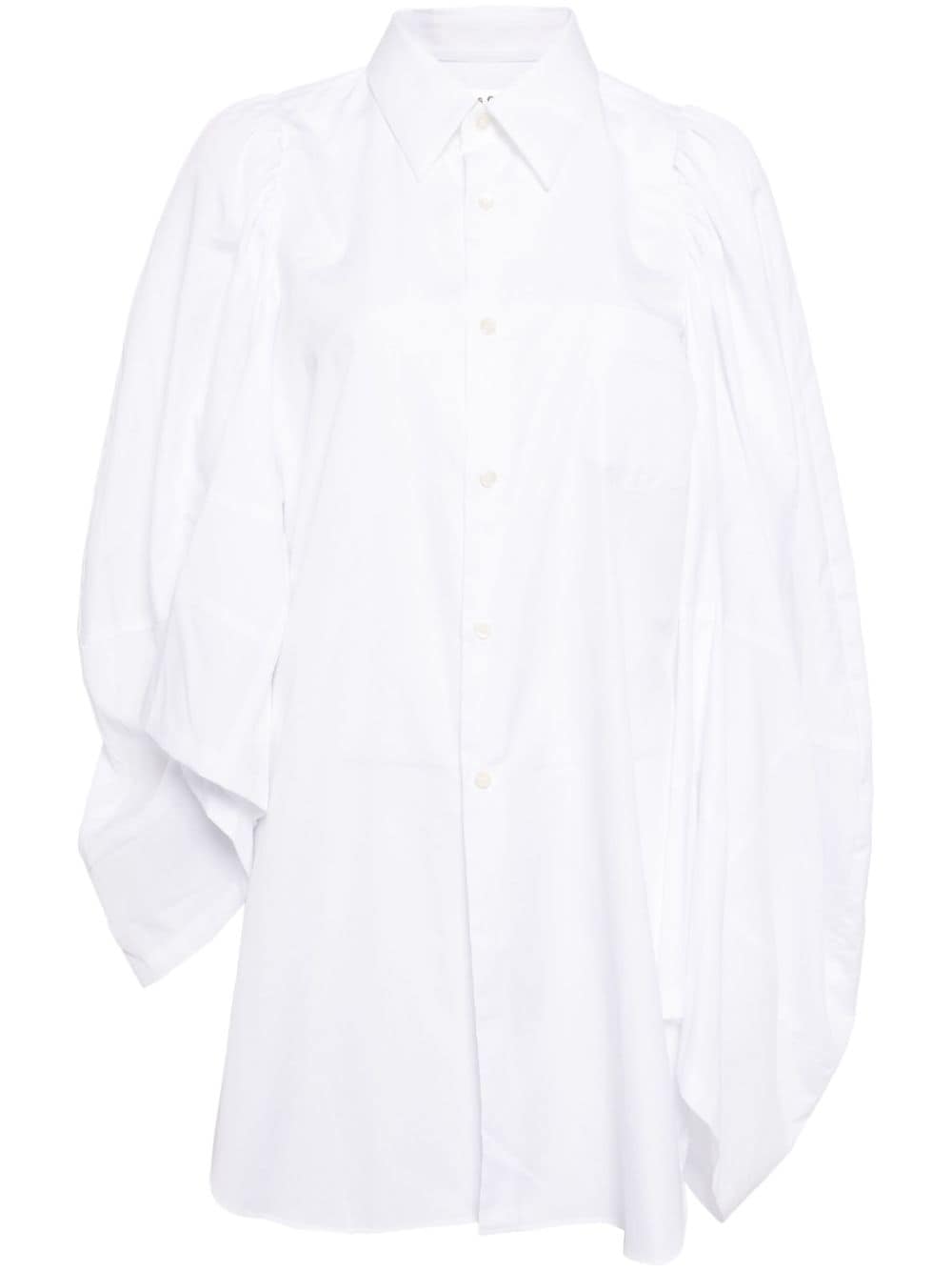 Comme Des Garçons asymmetrical cotton shirt - White von Comme Des Garçons
