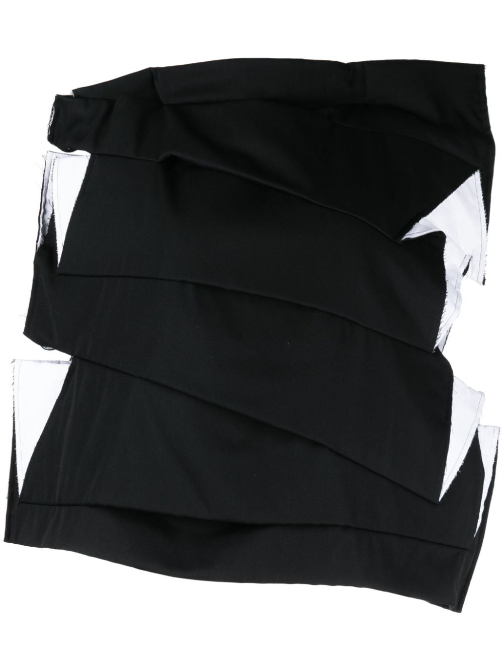 Comme Des Garçons distressed-effect asymmetric jacket - Black von Comme Des Garçons