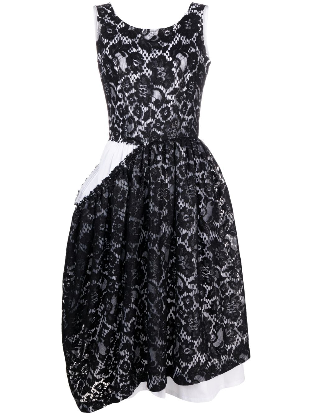 Comme Des Garçons layered draped lace dress - Black von Comme Des Garçons