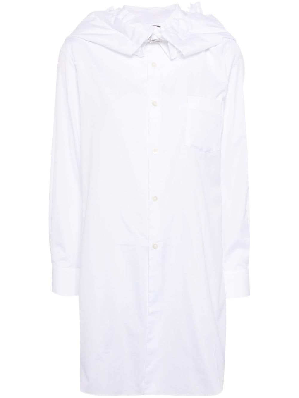 Comme Des Garçons hooded cotton shirt - White von Comme Des Garçons