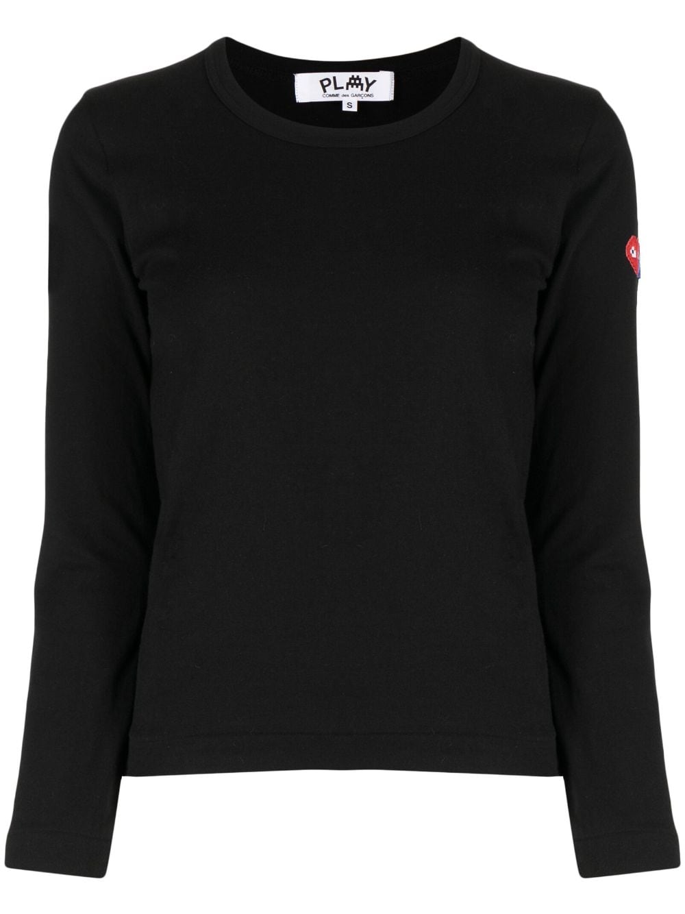 Comme Des Garçons Play logo-patch long-sleeve T-shirt - Black von Comme Des Garçons Play