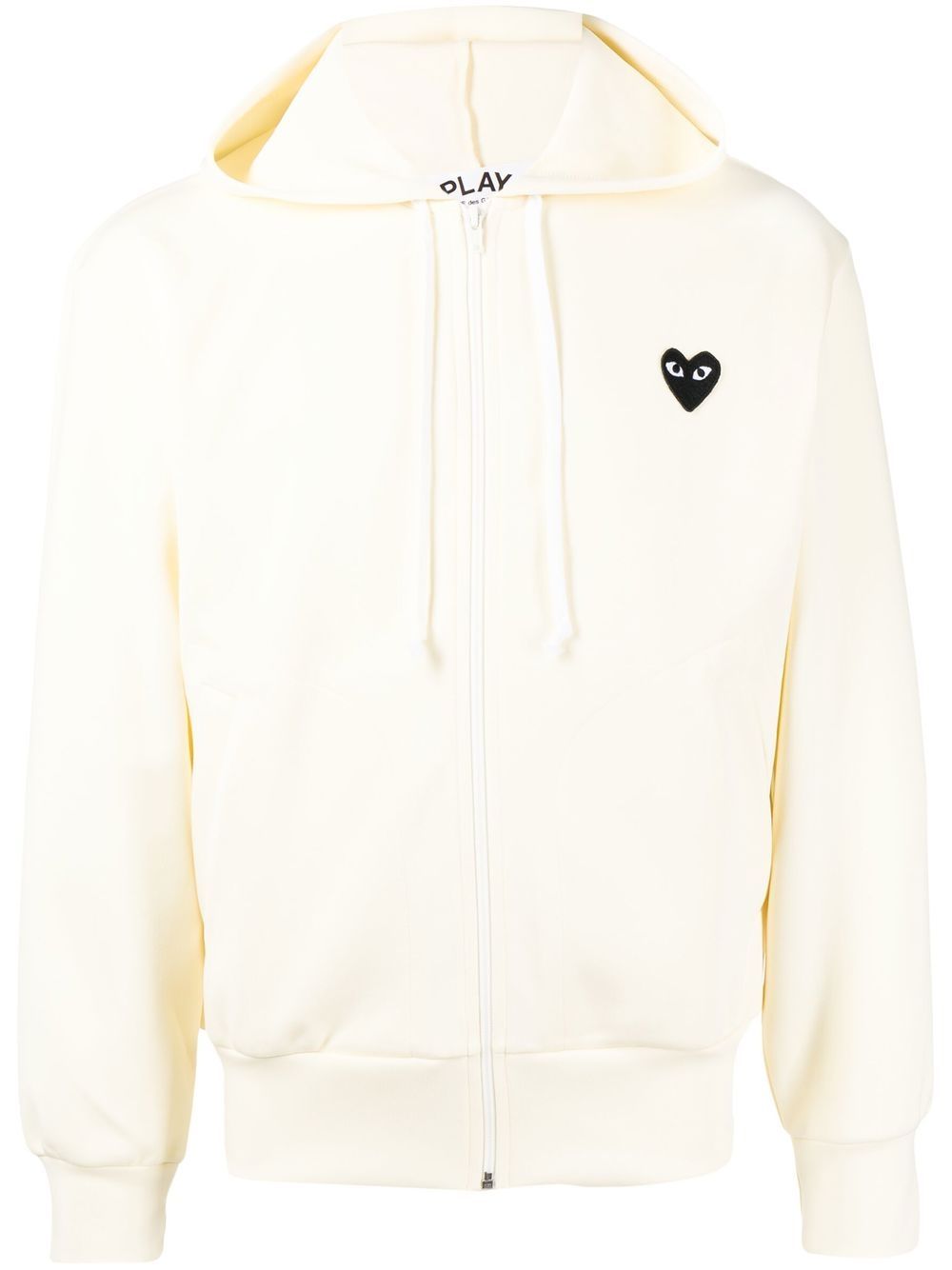 Comme Des Garçons Play logo-print zip-up hoodie - Yellow von Comme Des Garçons Play