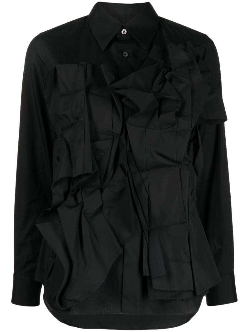 Comme Des Garçons long-sleeve cotton shirt - Black von Comme Des Garçons