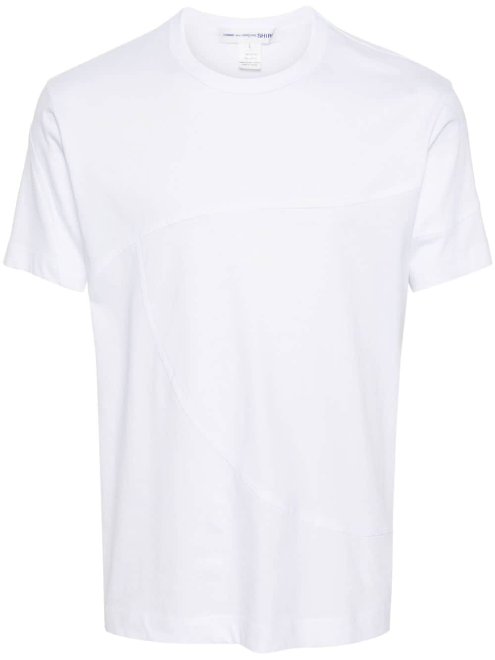 Comme Des Garçons panelled cotton T-shirt - White