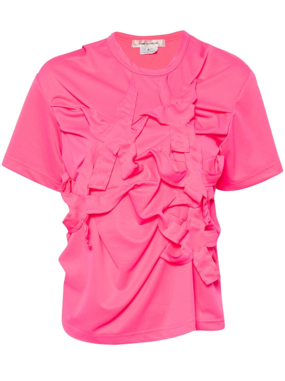 Comme Des Garçons patchwork-embellished T-shirt - Pink von Comme Des Garçons