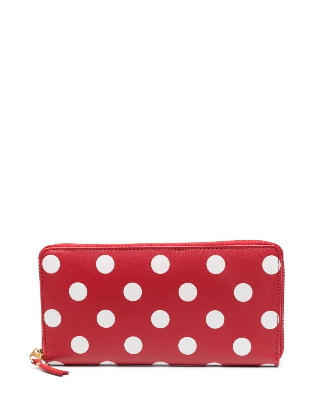Comme Des Garçons Wallet polka dot calf-leather wallet - Red von Comme Des Garçons Wallet