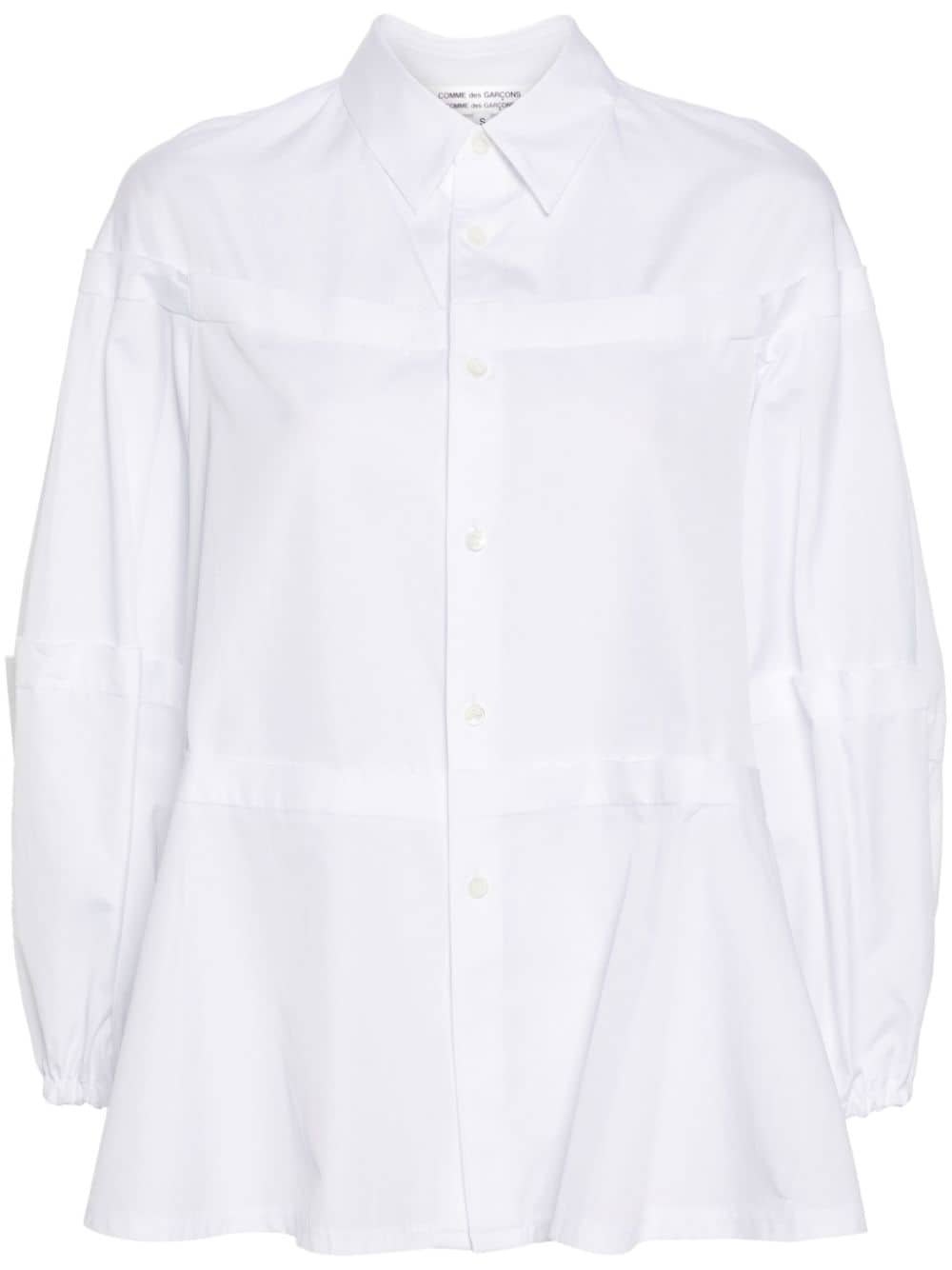 Comme Des Garçons raw cut-edge cotton shirt - White von Comme Des Garçons