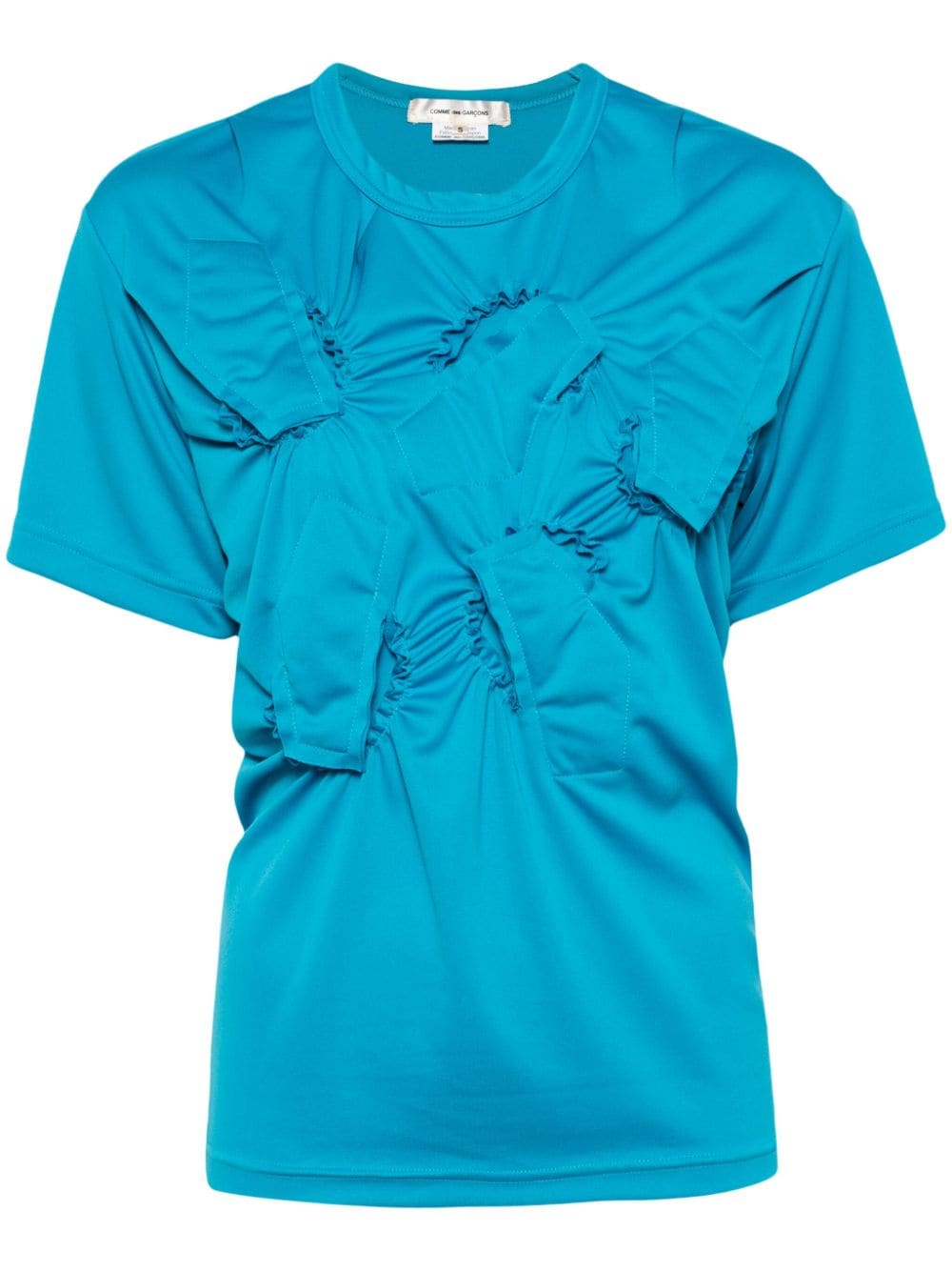 Comme Des Garçons ruched-detail T-shirt - Blue von Comme Des Garçons