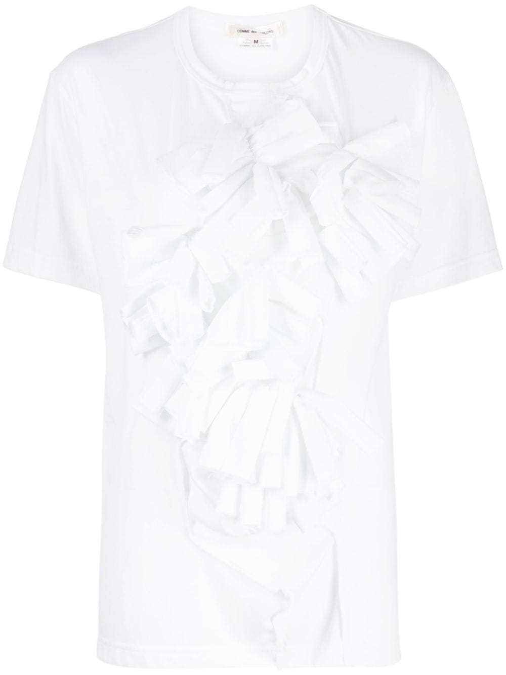 Comme Des Garçons short-sleeve cotton-blend T-shirt - White von Comme Des Garçons
