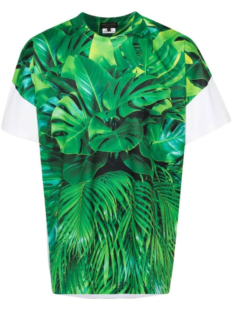 Comme des Garçons Homme Plus Leaves-print crew-neck T-shirt - Green von Comme des Garçons Homme Plus