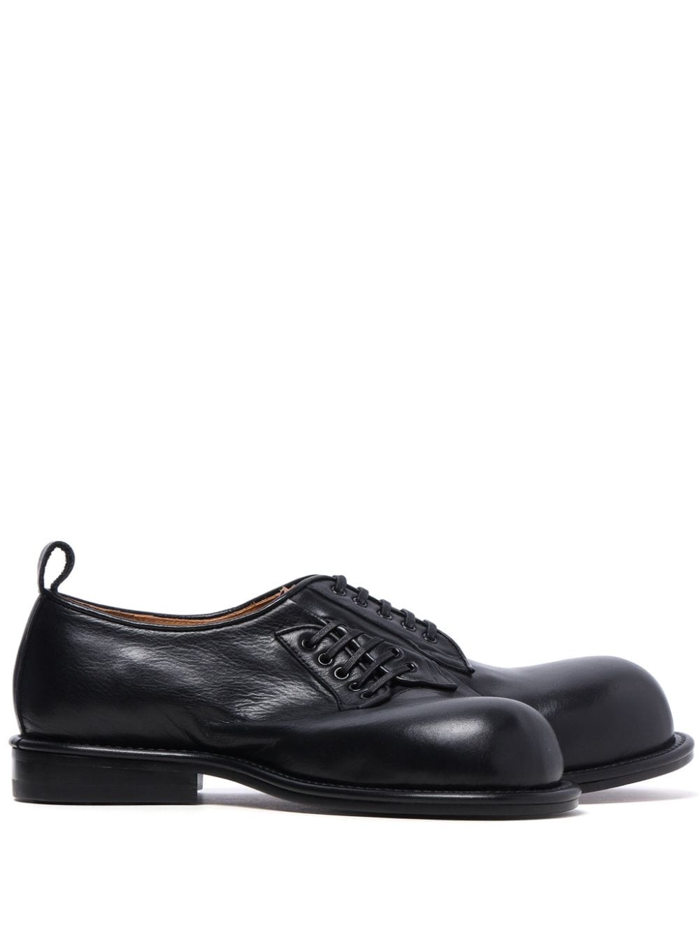 Comme des Garçons Homme Plus asymmetric leather Derby shoes - Black von Comme des Garçons Homme Plus