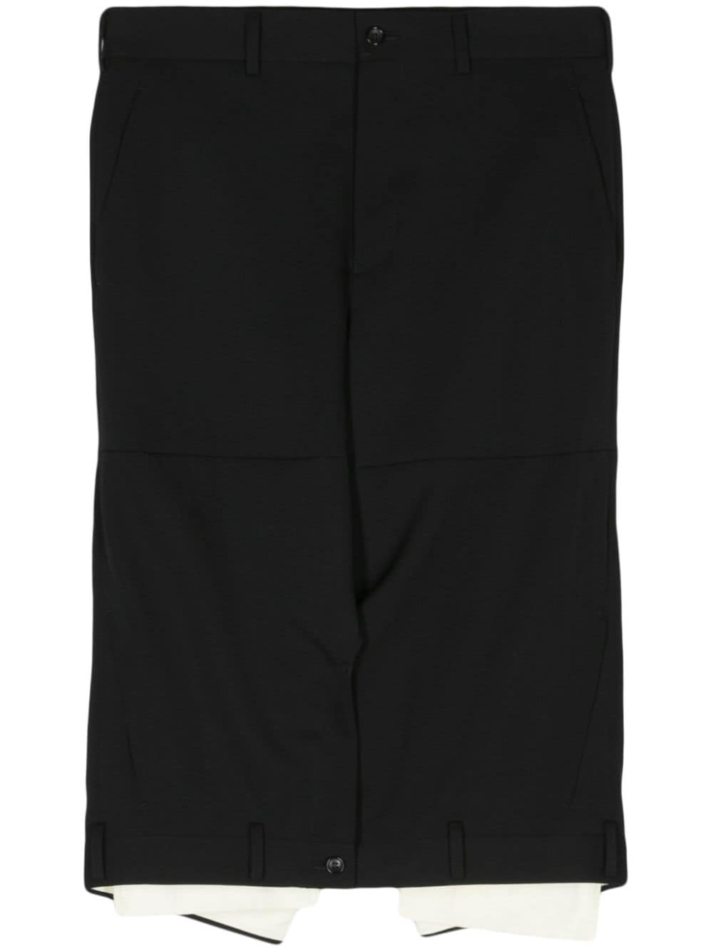 Comme des Garçons Homme Plus deconstructed wool bermuda shorts - Black von Comme des Garçons Homme Plus