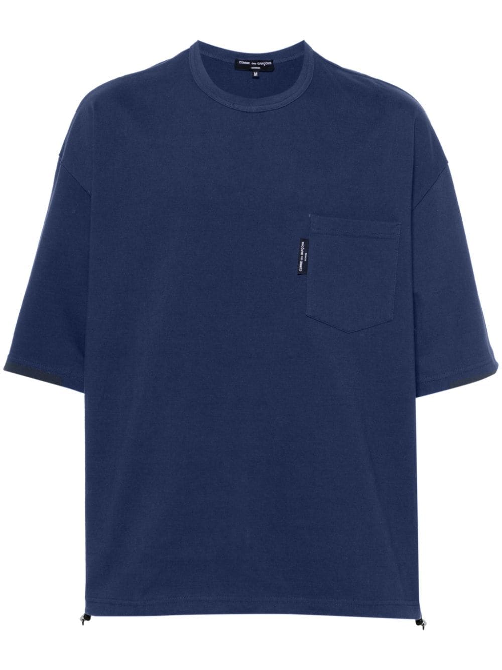 Comme des Garçons Homme drawstring cotton T-shirt - Blue von Comme des Garçons Homme