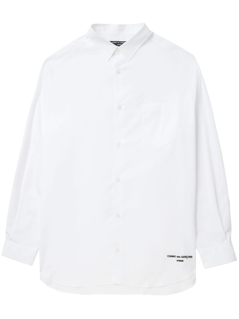 Comme des Garçons Homme logo-embroidered cotton shirt - White von Comme des Garçons Homme