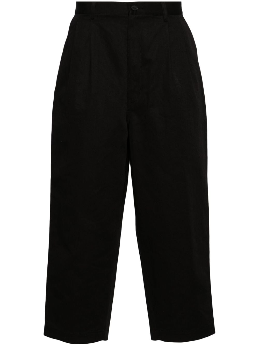 Comme des Garçons Homme pleat-detail cropped trousers - Black von Comme des Garçons Homme