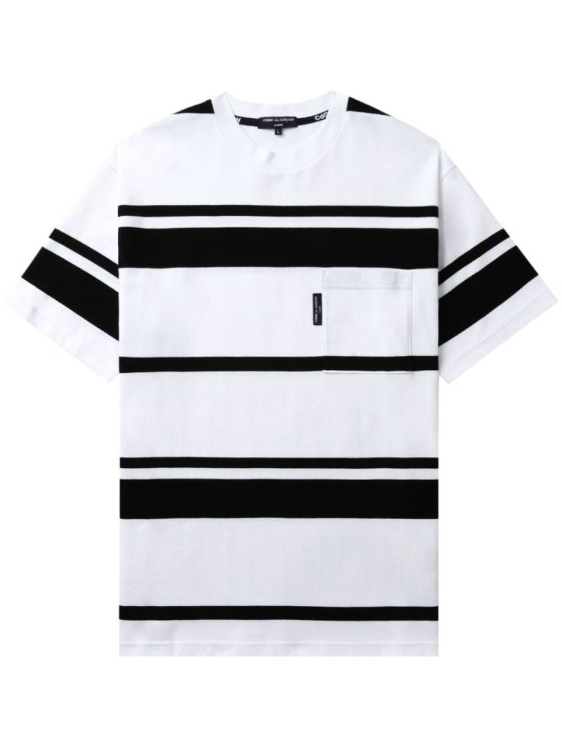 Comme des Garçons Homme striped cotton T-shirt - White von Comme des Garçons Homme