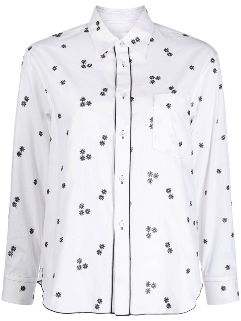 Comme des Garçons TAO floral-print cotton shirt - White von Comme des Garçons TAO