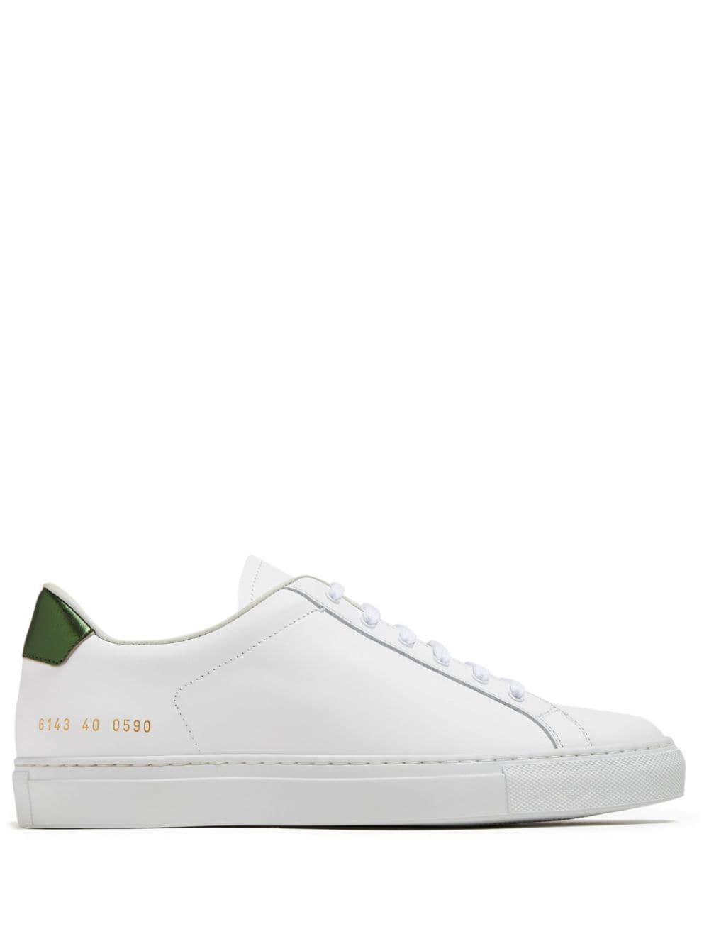 Common Projects Retro Classics logo-stamp leather sneakers - White von Common Projects