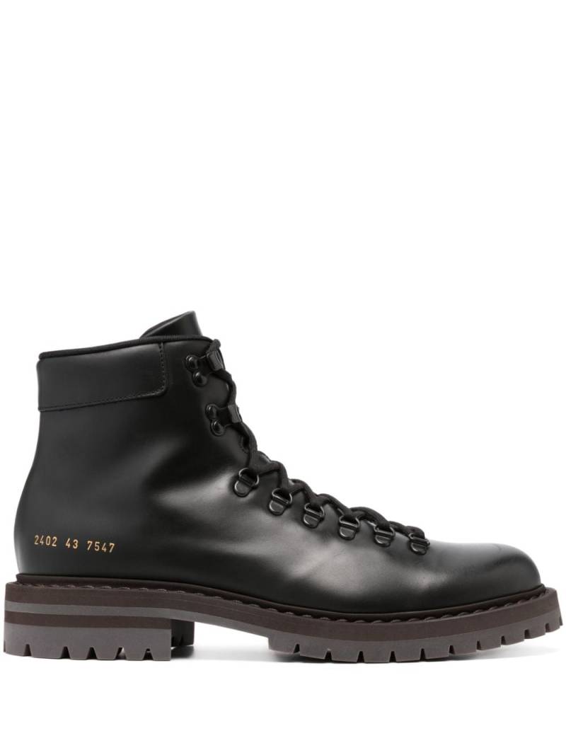 Common Projects lace-up leather ankle boots - Black von Common Projects
