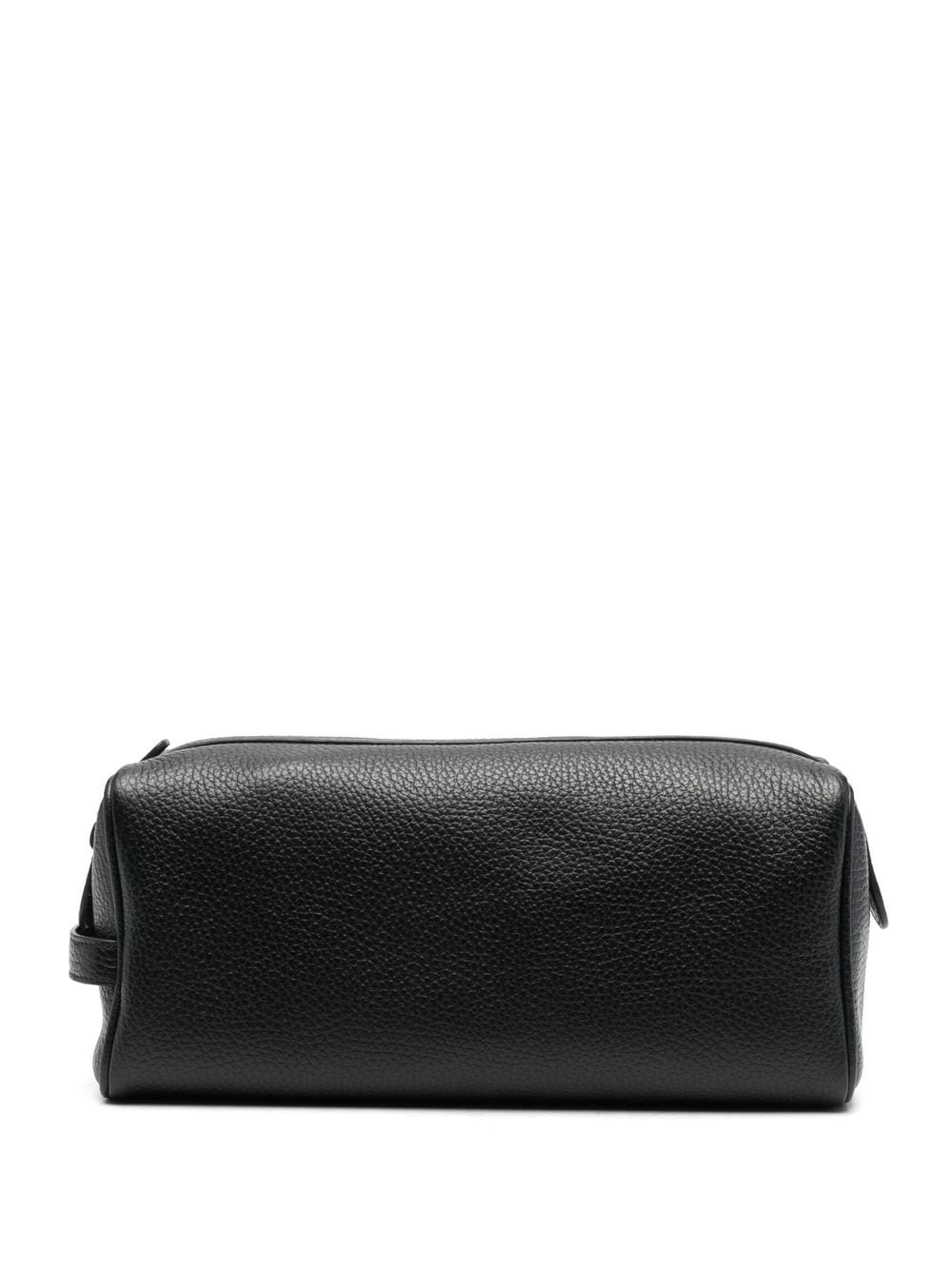 Common Projects logo-stamp leather wash bag - Black von Common Projects