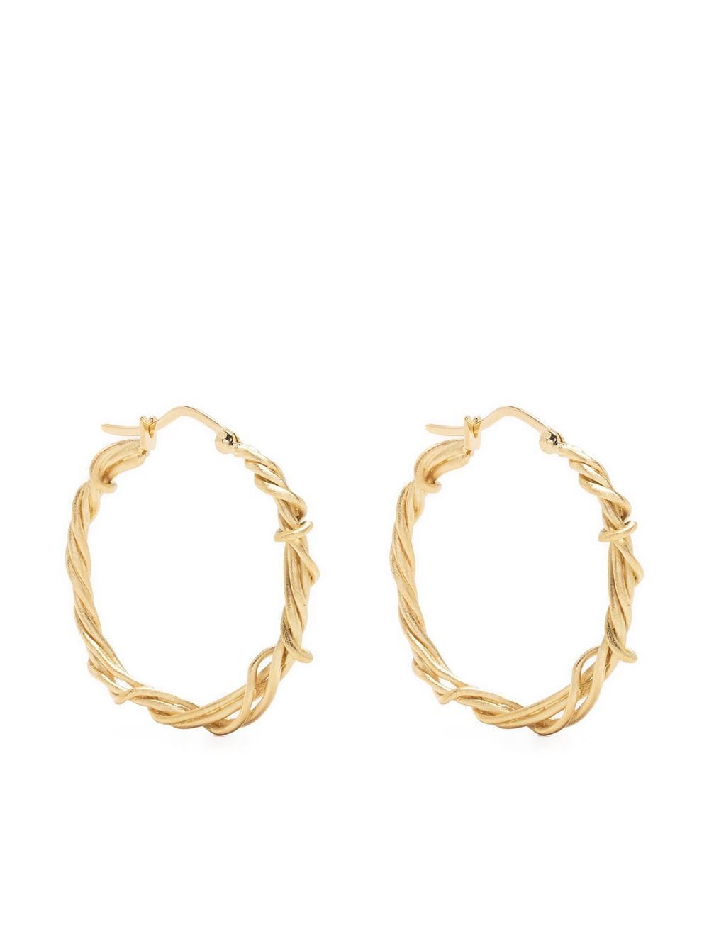 Completedworks 14kt gold-plated barb-wire earrings von Completedworks