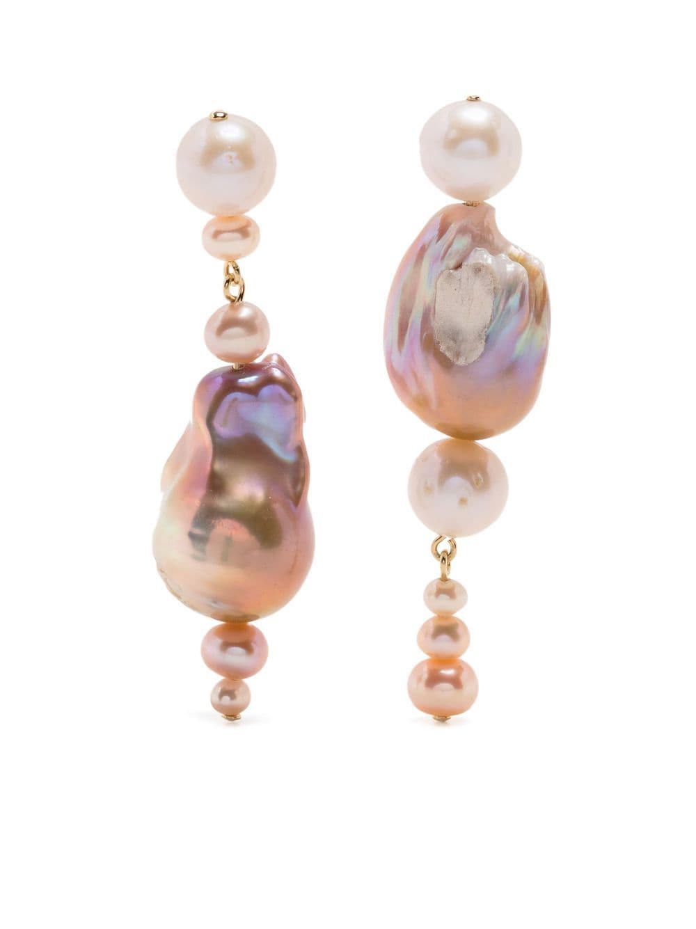Completedworks Float pearl drop earrings - Pink von Completedworks