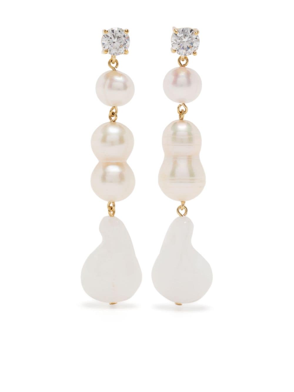 Completedworks Floatingpoints pearl drop earrings - Gold von Completedworks