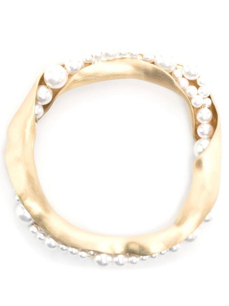 Completedworks faux pearl-embellished napkin rings - Metallic von Completedworks