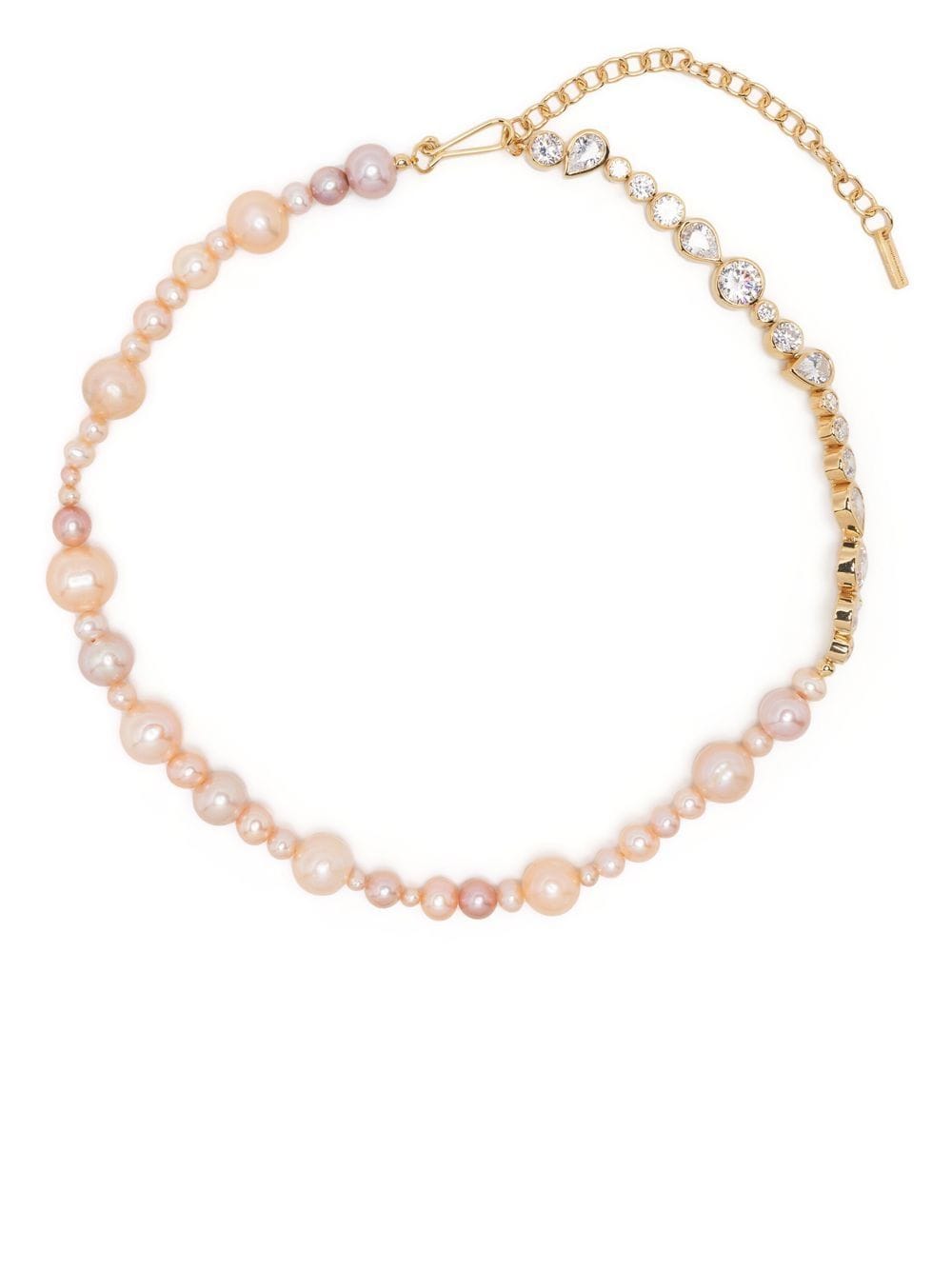 Completedworks pearl and zirconia chain necklace - Gold von Completedworks