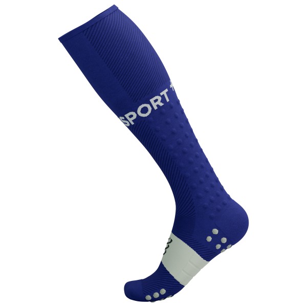 Compressport - Full Socks Run - Kompressionssocken Gr T1 - EU: 35-38;T2 - EU: 39-41;T3 - EU: 42-44;T4 - EU: 45-48 blau;grau;schwarz von Compressport