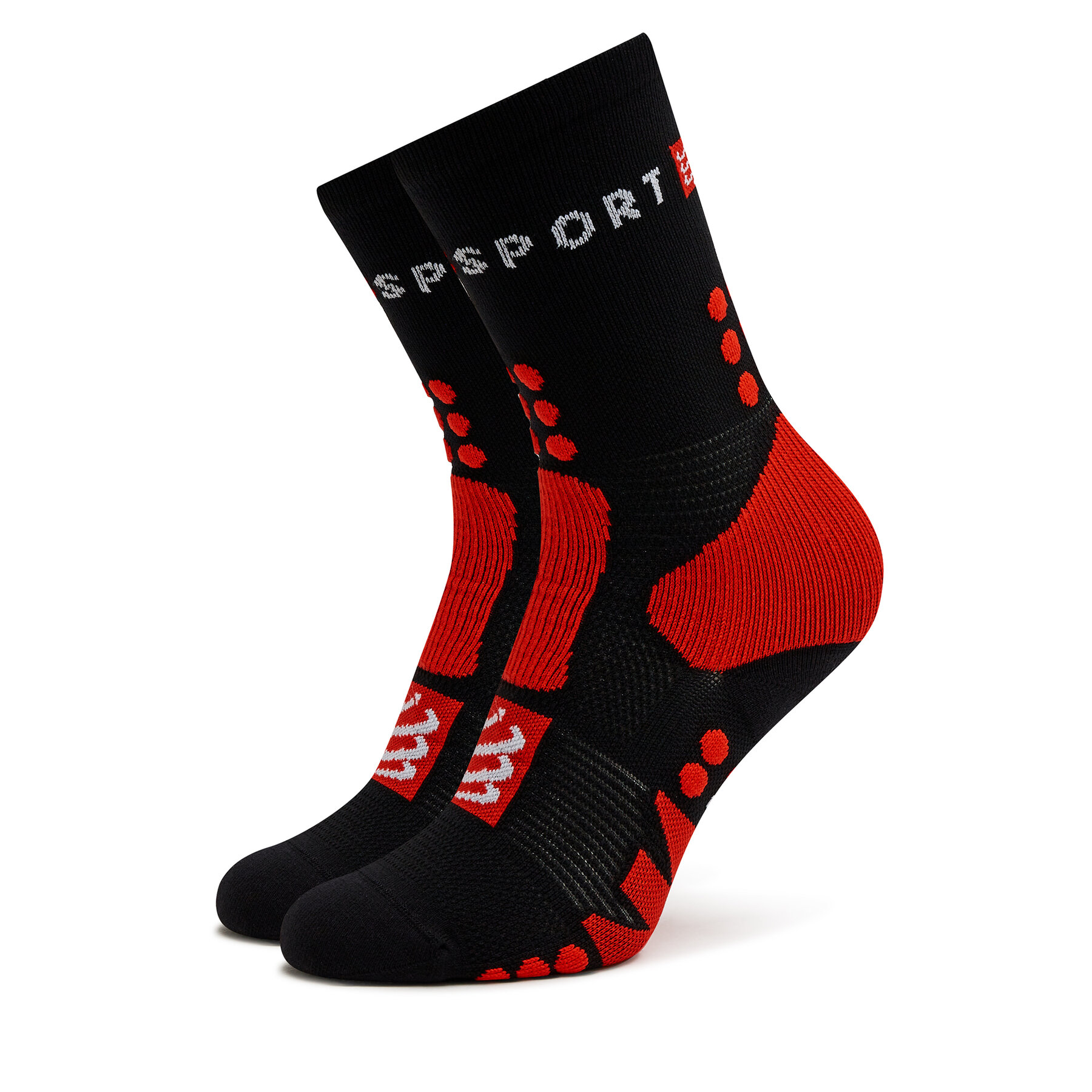 Hohe Unisex-Socken Compressport Hiking SCRU2019017 Black/Core Red/White von Compressport