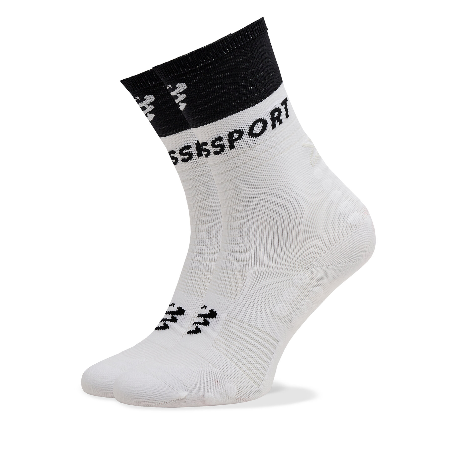 Hohe Unisex-Socken Compressport Mid Compression V 2.0 SQTU3540002 White/Black von Compressport