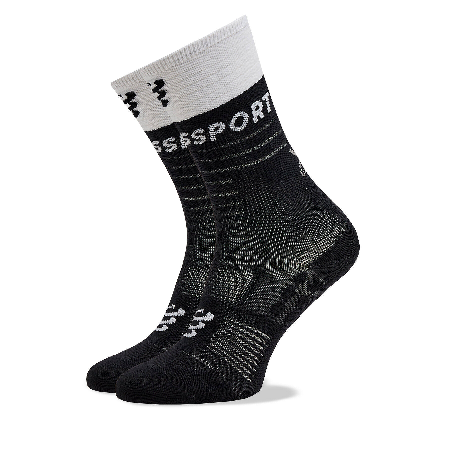 Hohe Unisex-Socken Compressport Mid Compression V 2.0 SQTU3549002 Black/White von Compressport