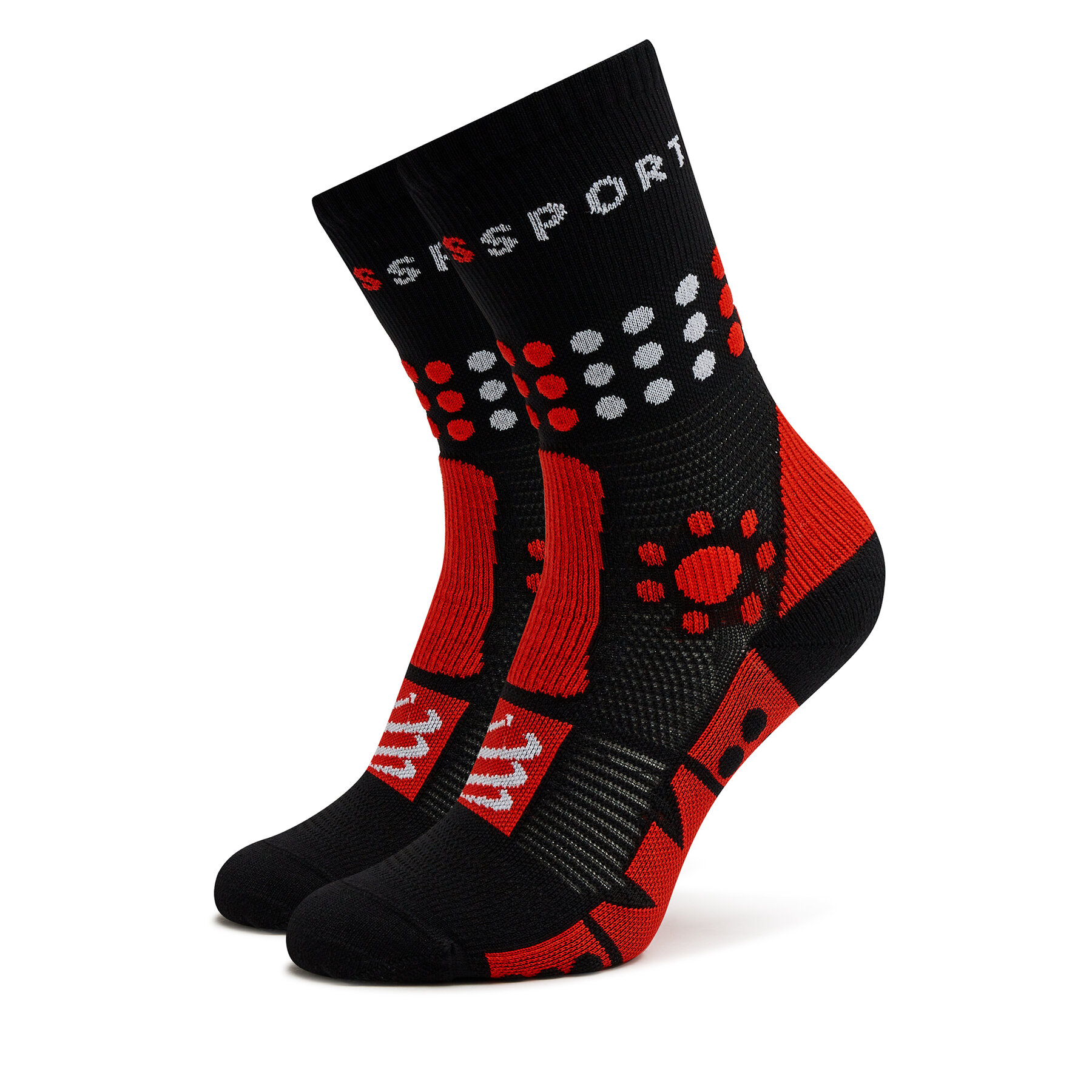 Hohe Unisex-Socken Compressport Trekking SCRU2009017 Black/Core Red/White von Compressport