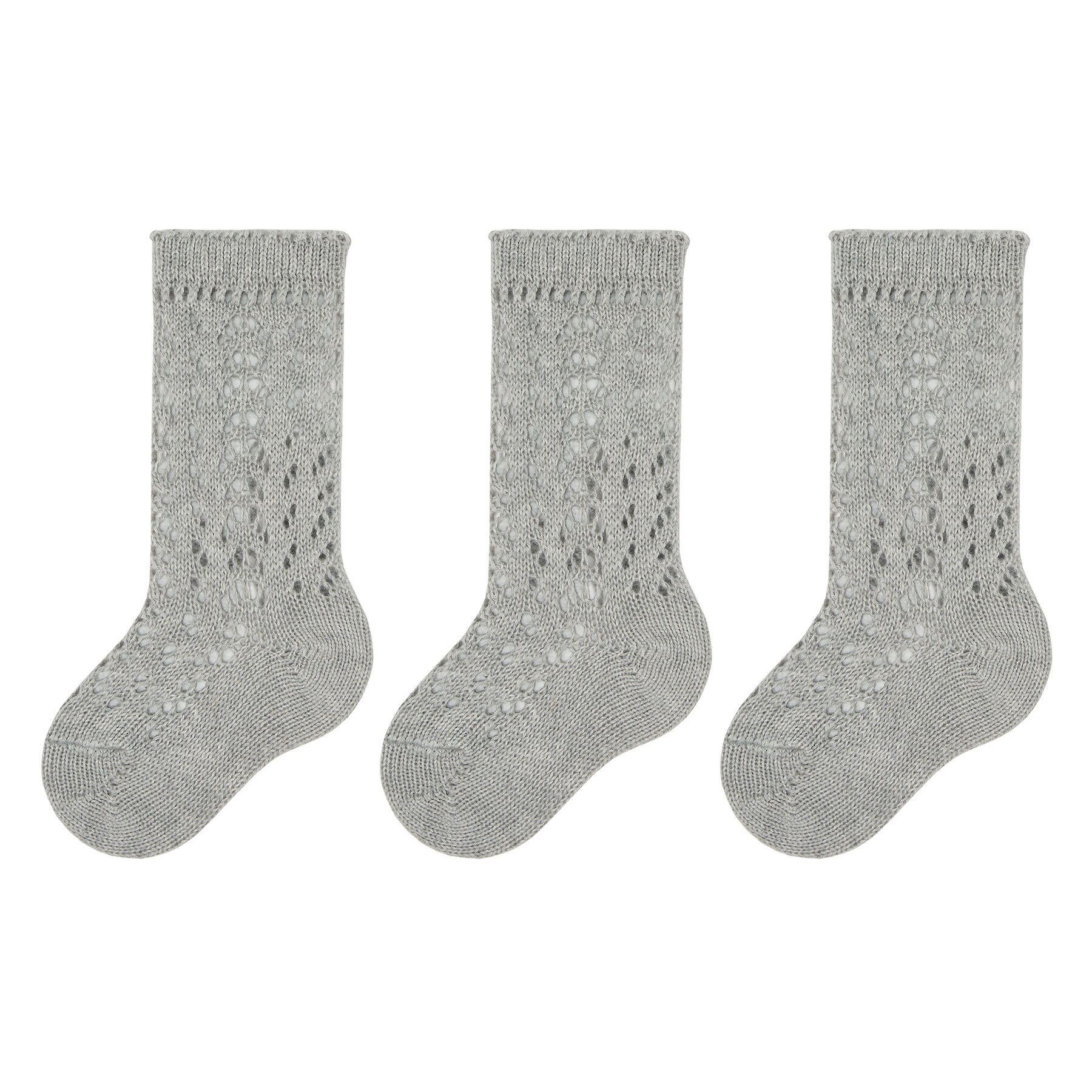 3er-Set hohe Kindersocken Condor 2.518/2 Aluminium 0221 von Condor