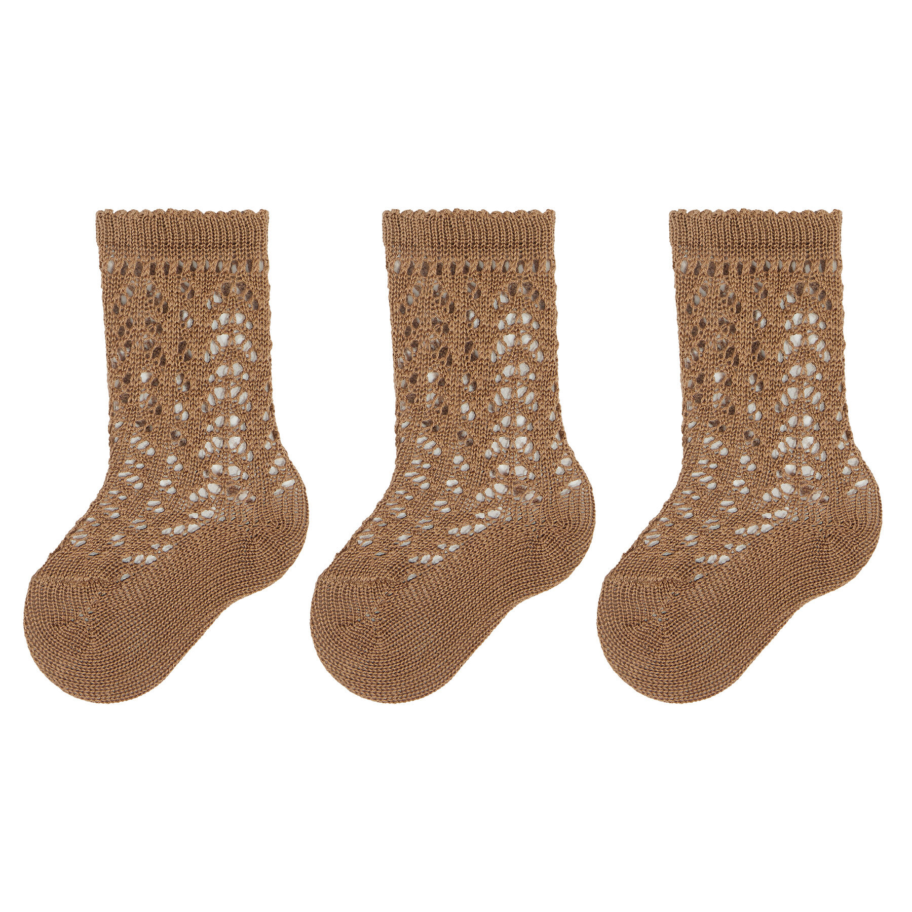 3er-Set hohe Kindersocken Condor 2.518/2 Cappuccino 0348 von Condor