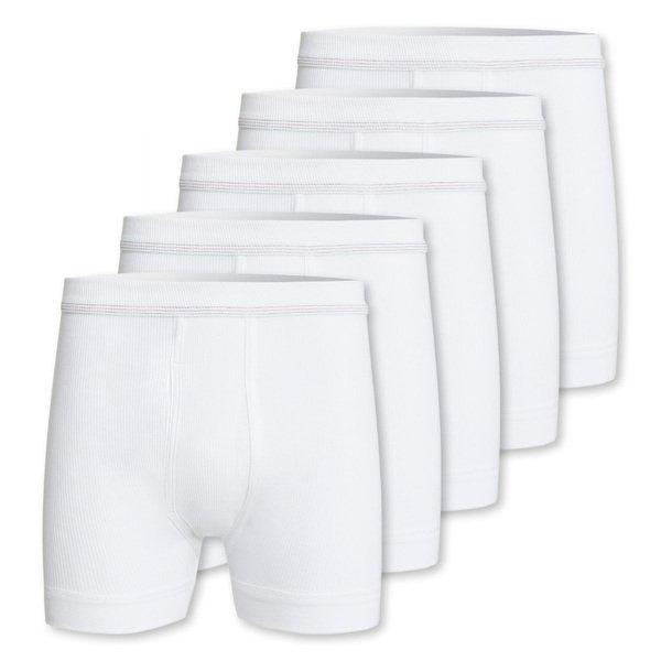 5er Pack Doppelripp - Unterhose Kurz Herren Weiss L von Conta