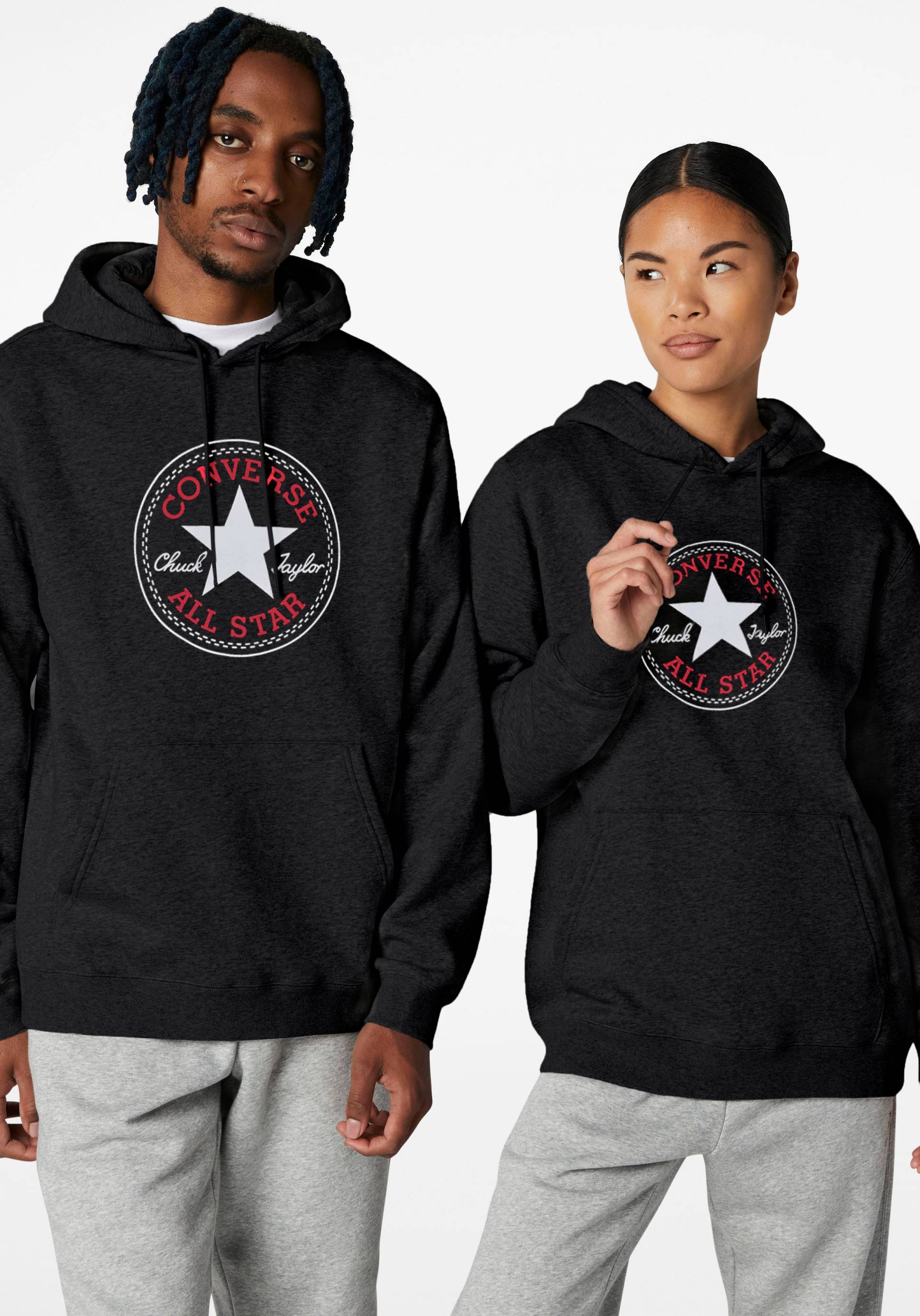 Converse Kapuzensweatshirt »CONVERSE GO-TO CHUCK TAYLOR PATCH BRUSHED BACK FLEECE HOODIE« von Converse