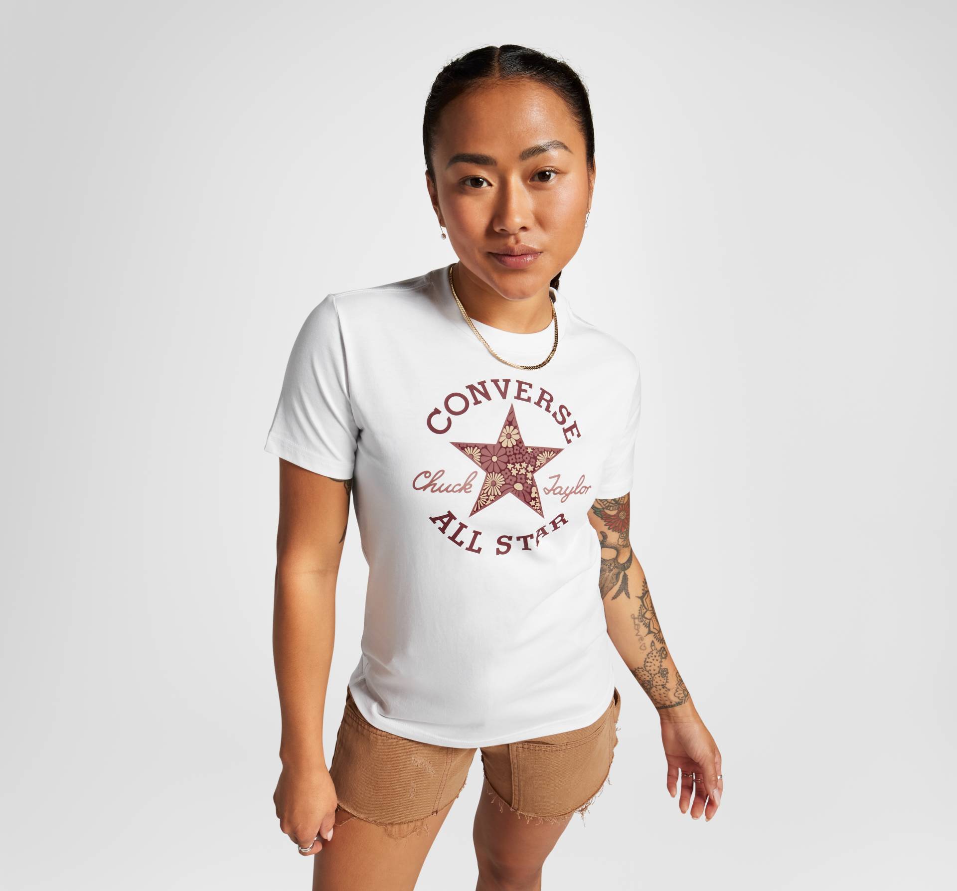Converse T-Shirt »WOMEN'S CONVERSE FLORAL PATCH T-SHI« von Converse