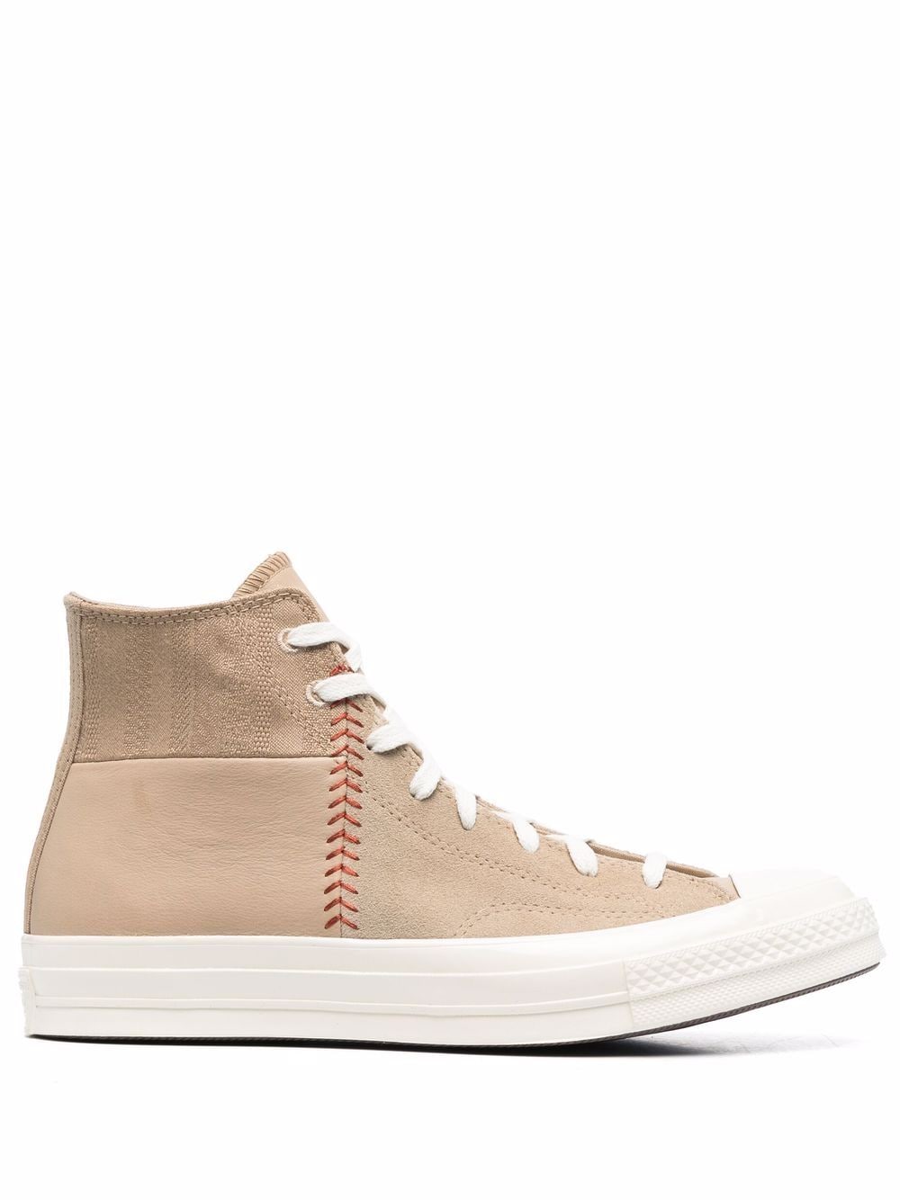 Converse patchwork-stitched high-top sneakers - Neutrals von Converse