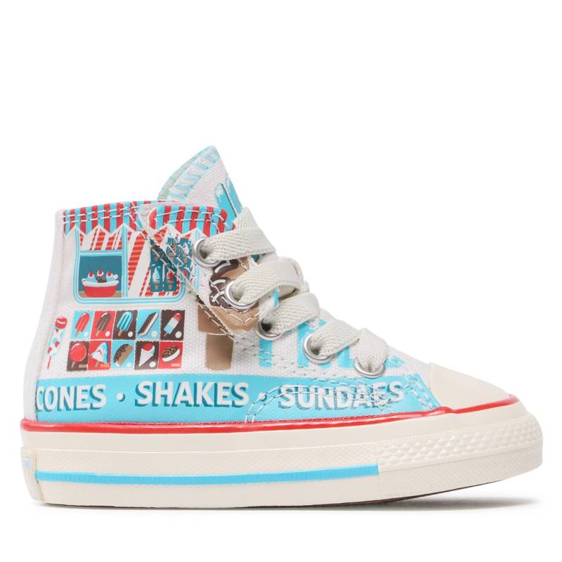 Sneakers aus Stoff Converse Chuck 70 1V Hi A00397C White/Baltic Blue/Soft Red von Converse